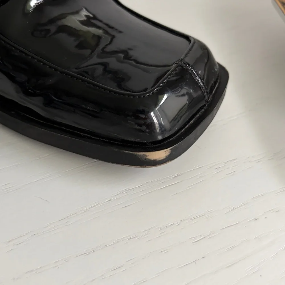 Zara patent  Black Loafers - Picture 5 of 8